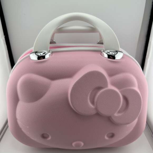Hello Kitty Hard Shell Makeup Case Travel Luggage- Pink - Picture 2 of 7